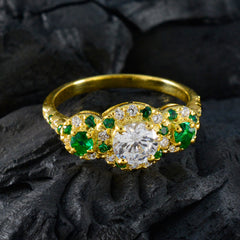 Agnes Glamorous Green Halo Ring