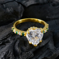 Yan Trendy Green Halo Ring