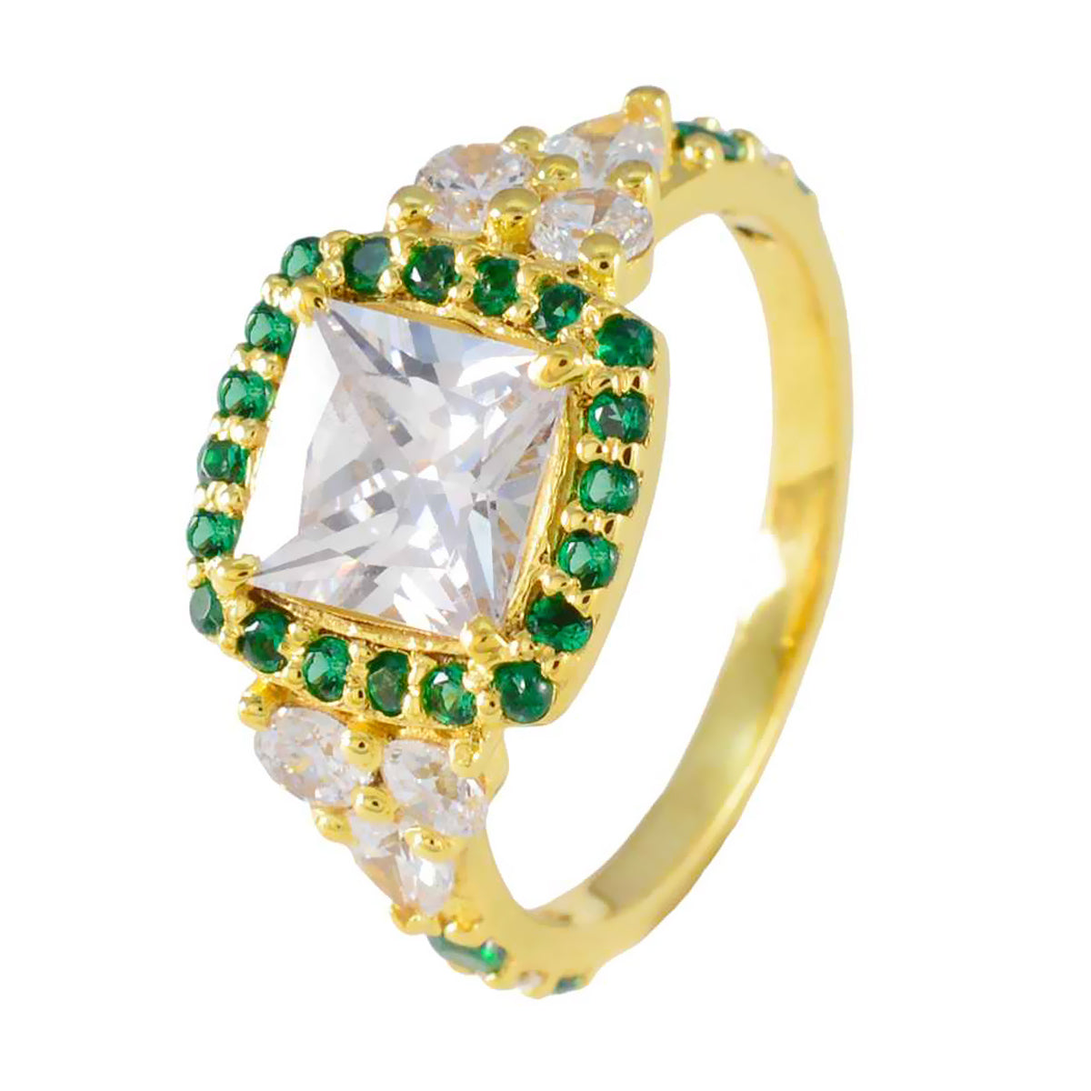 Chen Romantic Green Halo Ring