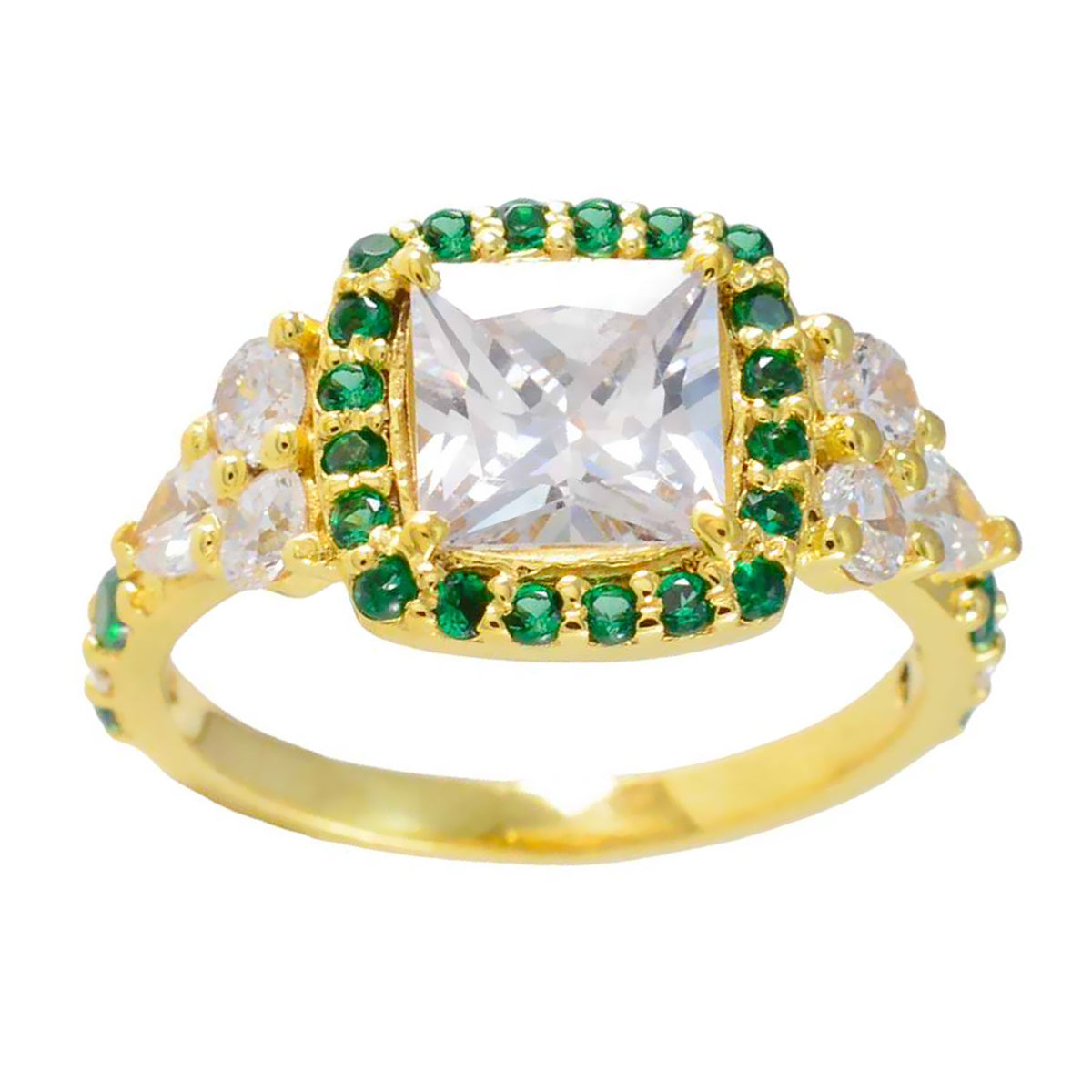 Chen Romantic Green Halo Ring