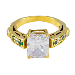 Hana Promise Green Halo Ring Emerald CZ Green