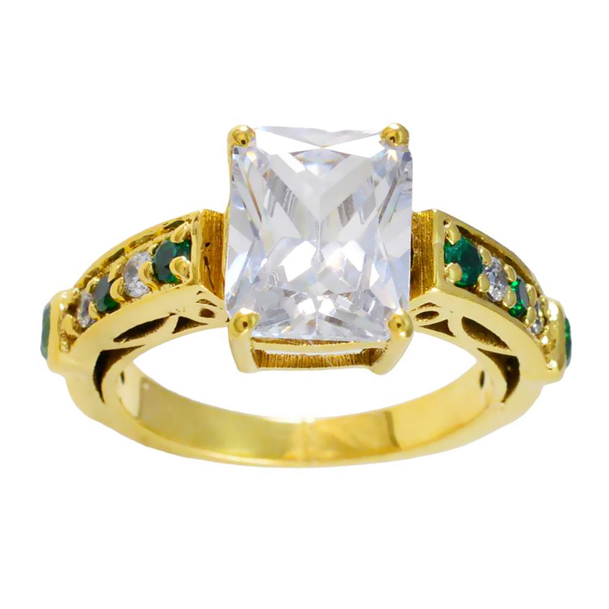Hana Promise Green Halo Ring