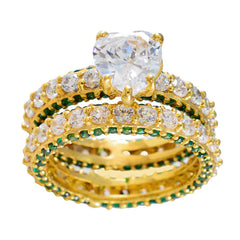 Emilia Love Green Halo Ring