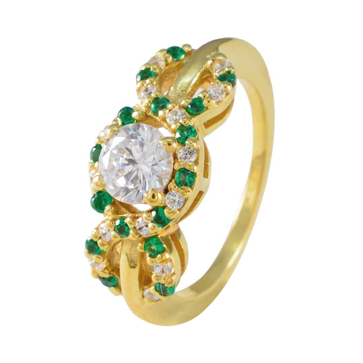 Wen propsel Green Halo Ring