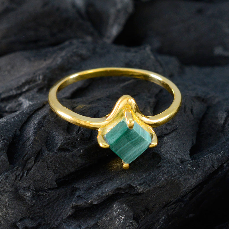 Sara Abstract Green Solitaire Ring