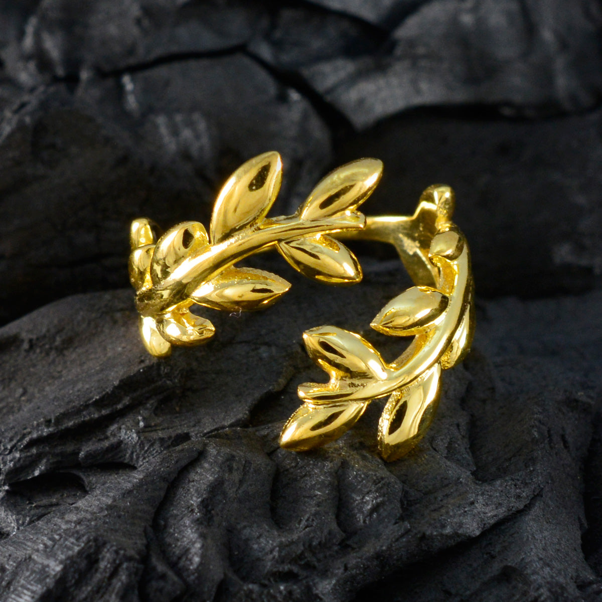 Aisha Leafy Plain Plain Ring