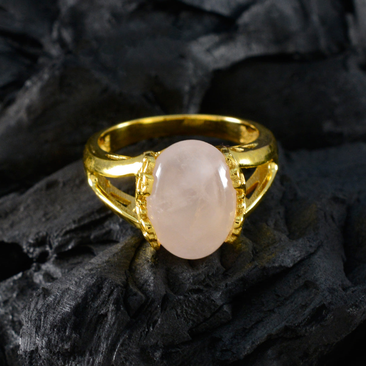 Harper Ethnic Pink Solitaire Ring