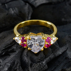 zazlle Engagement Red Hepta Ring
