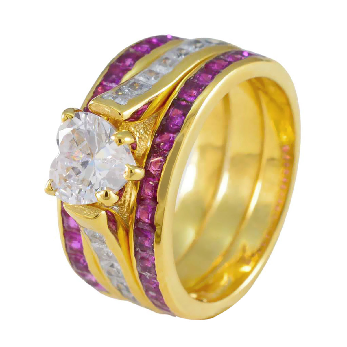 Isadora Trendy Red multiple Ring
