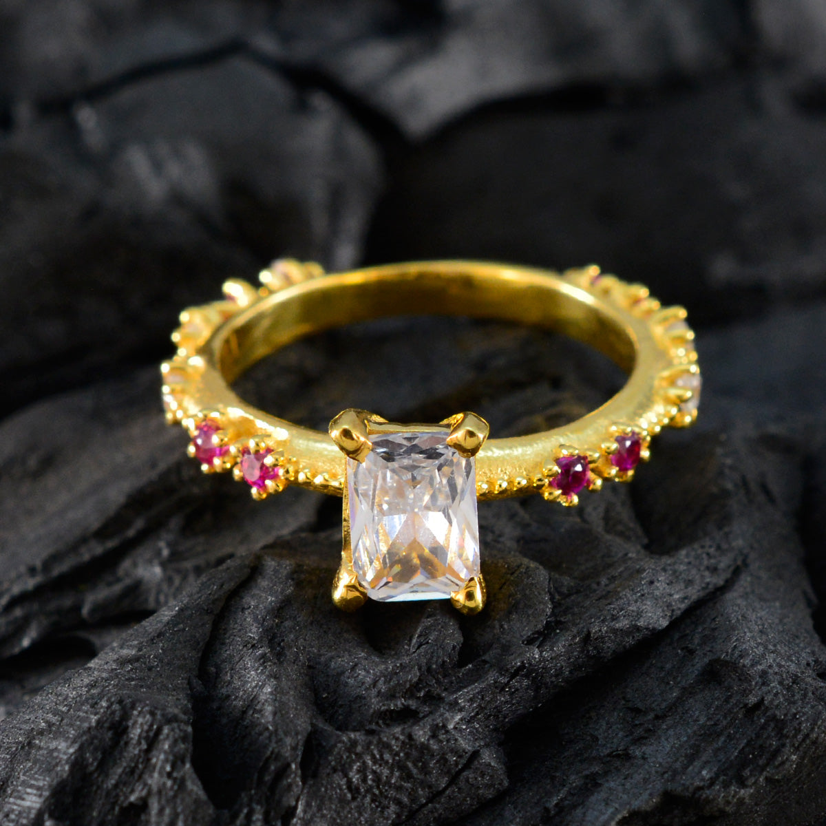 Liyana Modern Red multiple Ring