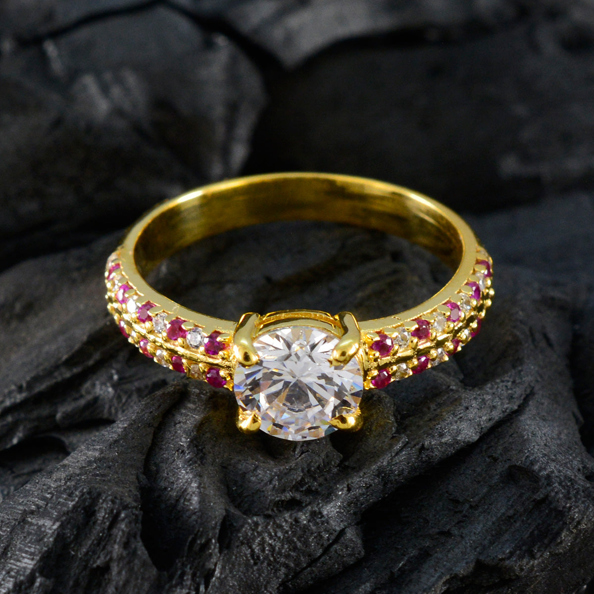 Xiu Contemporary Red Halo Ring