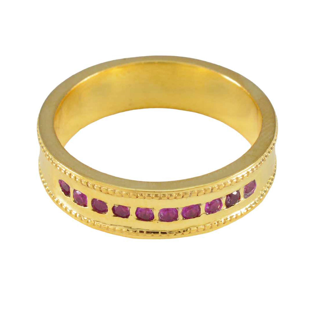 Ayesha Sophisticated Red Halo Band Ruby CZ Red