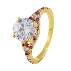 Aiko Sophisticated Red Halo Ring