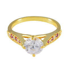 Isabella Graceful Red Halo Ring Ruby CZ Red