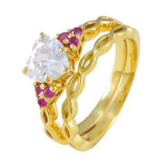 Saanvi Love Red Halo Ring