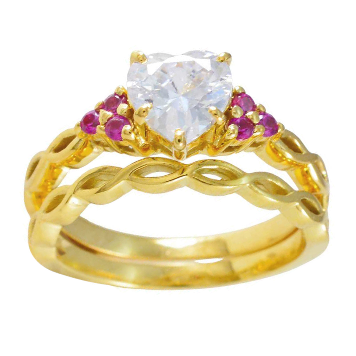 Saanvi Love Red Halo Ring