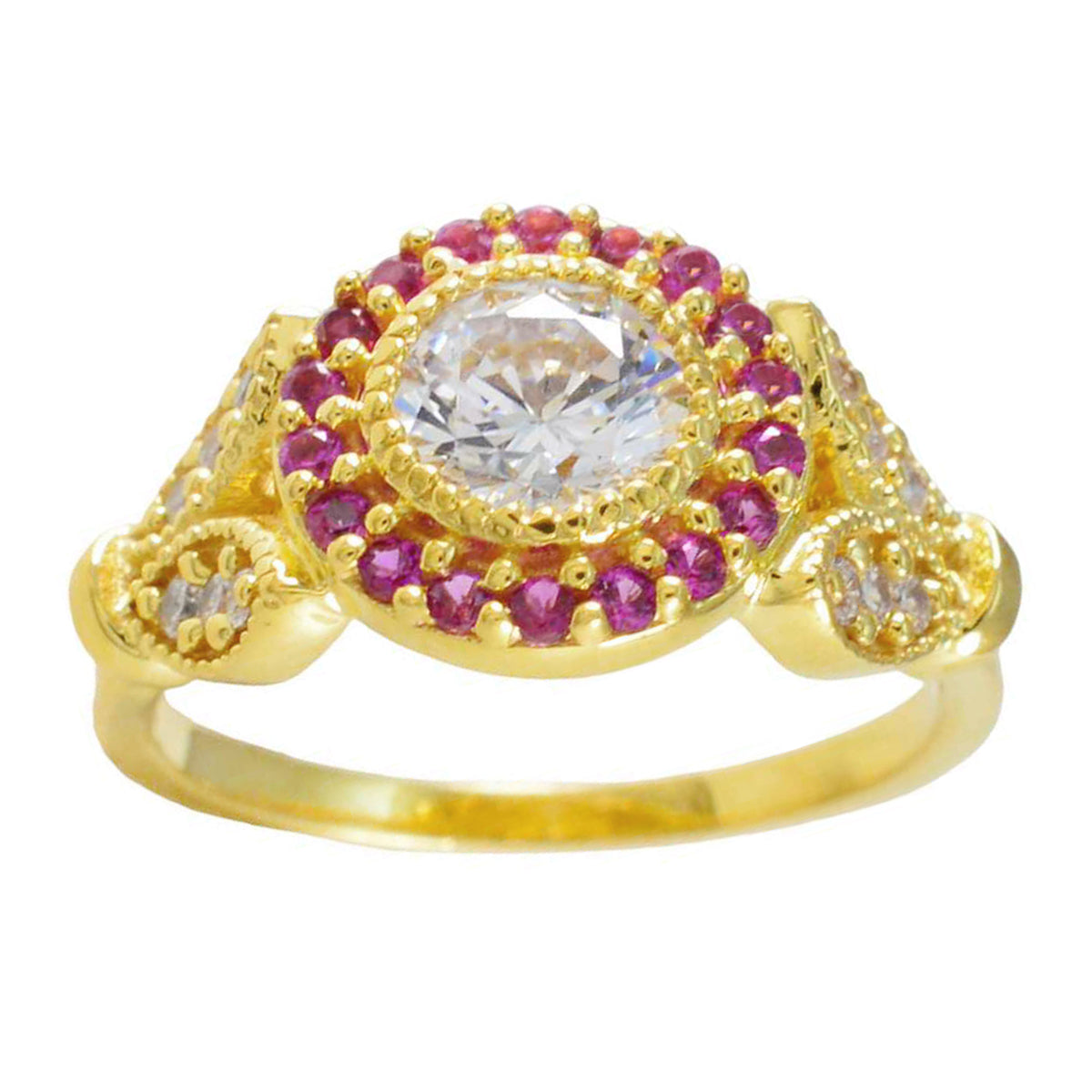 Jia Romantic Red Halo Ring