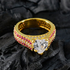 Micaela Heart Red Halo Ring