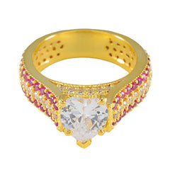 Micaela Heart Red Halo Ring Ruby CZ Red