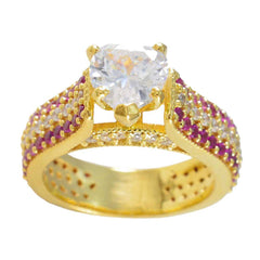 Micaela Heart Red Halo Ring