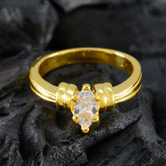 Rina Modern White Solitaire Ring