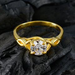 Emilia Abstract White Solitaire Ring