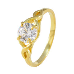 Emilia Abstract White Solitaire Ring