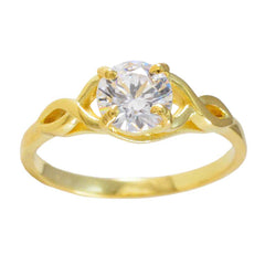 Emilia Abstract White Solitaire Ring