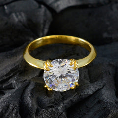 Maria Romantic White Solitaire Ring