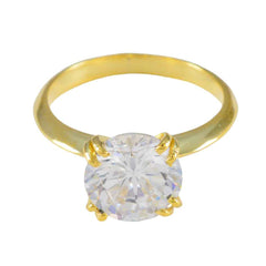 Maria Romantic White Solitaire Ring White CZ White