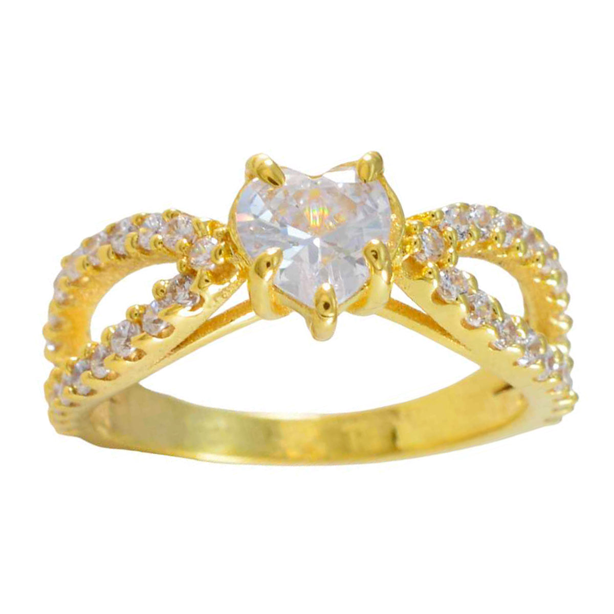 Giulia Modern White Halo Ring