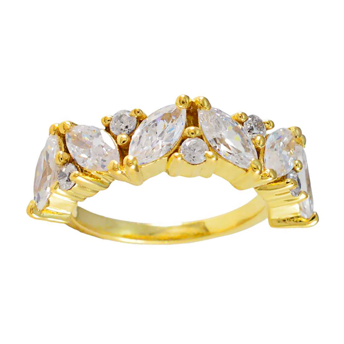 Katarina Abstract White multiple Ring