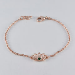 Teresa Workwear Minimalist Green Chain Bracelet