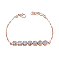 Ines Dhanteras Whisper-thin White Tennis Bracelet White CZ White