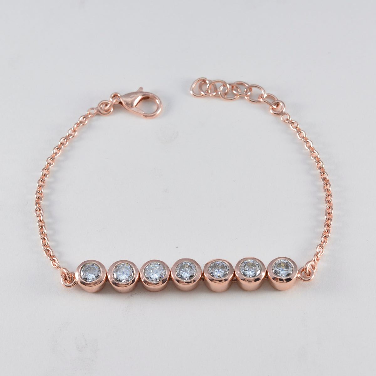 Ines Dhanteras Whisper-thin White Tennis Bracelet