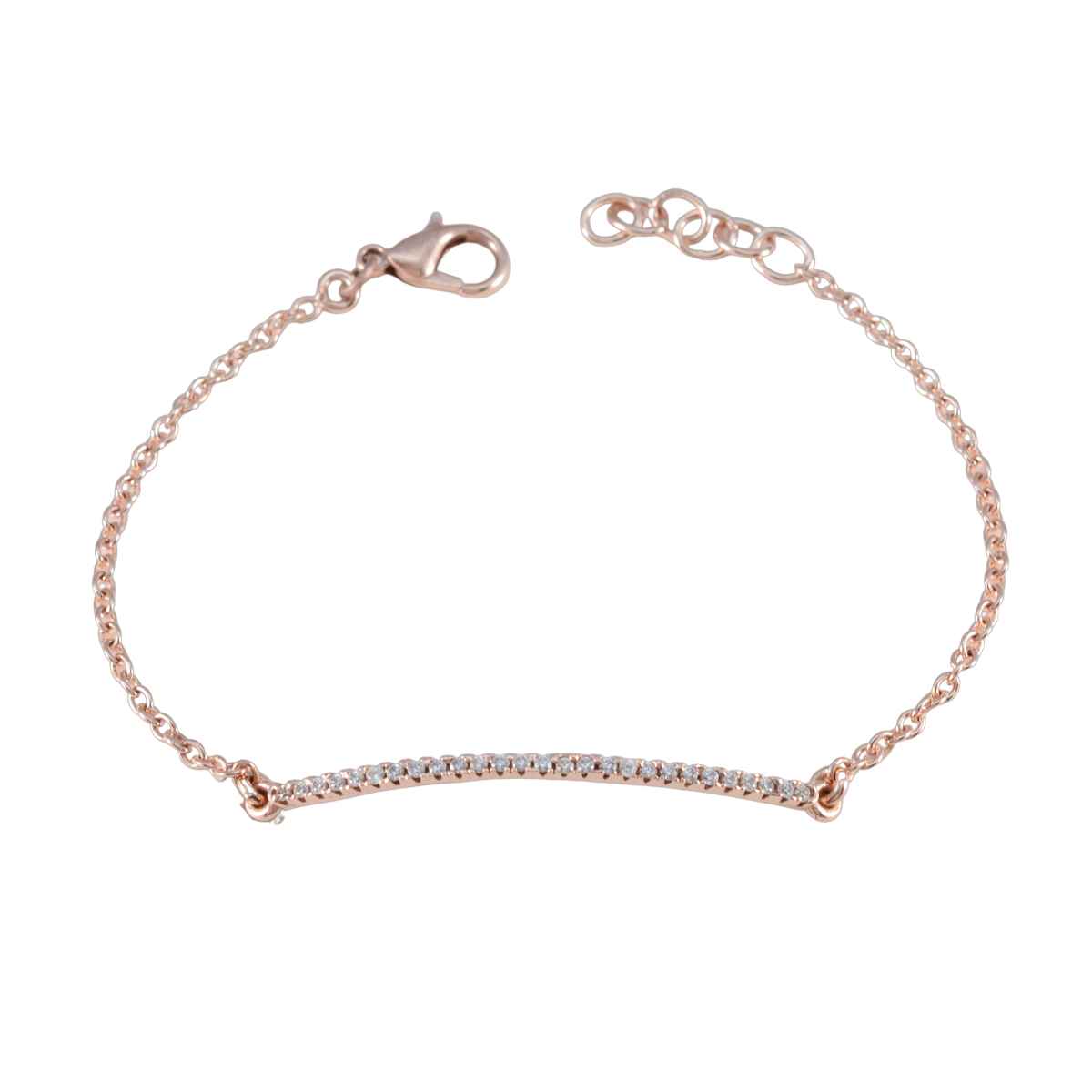 Nova Mothers Day Whisper-thin White Chain Bracelet White CZ White