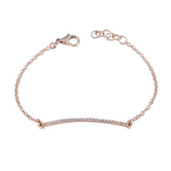Nova Mothers Day Whisper-thin White Chain Bracelet White CZ White