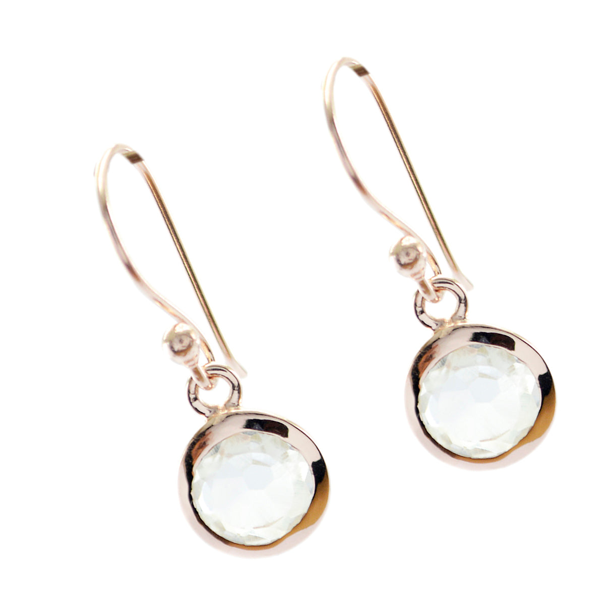 Mila White Dainty Solitaire Dangle Earring