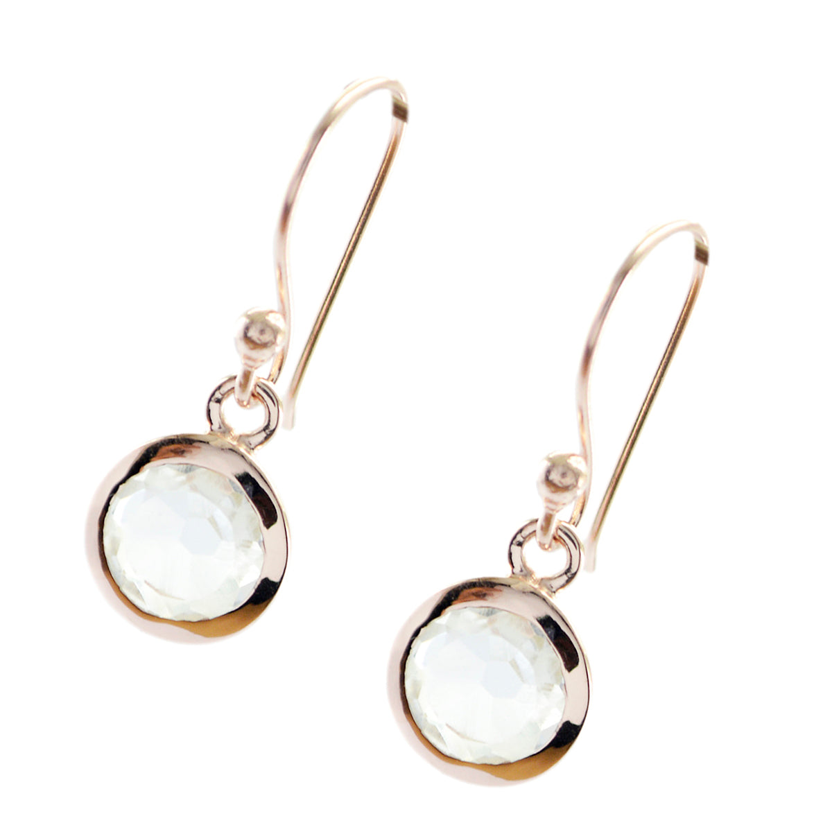 Mila White Dainty Solitaire Dangle Earring