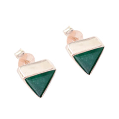 Xiu Green Delicate Solitaire Stud Earring