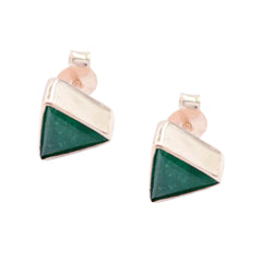 Xiu Green Delicate Solitaire Stud Earring