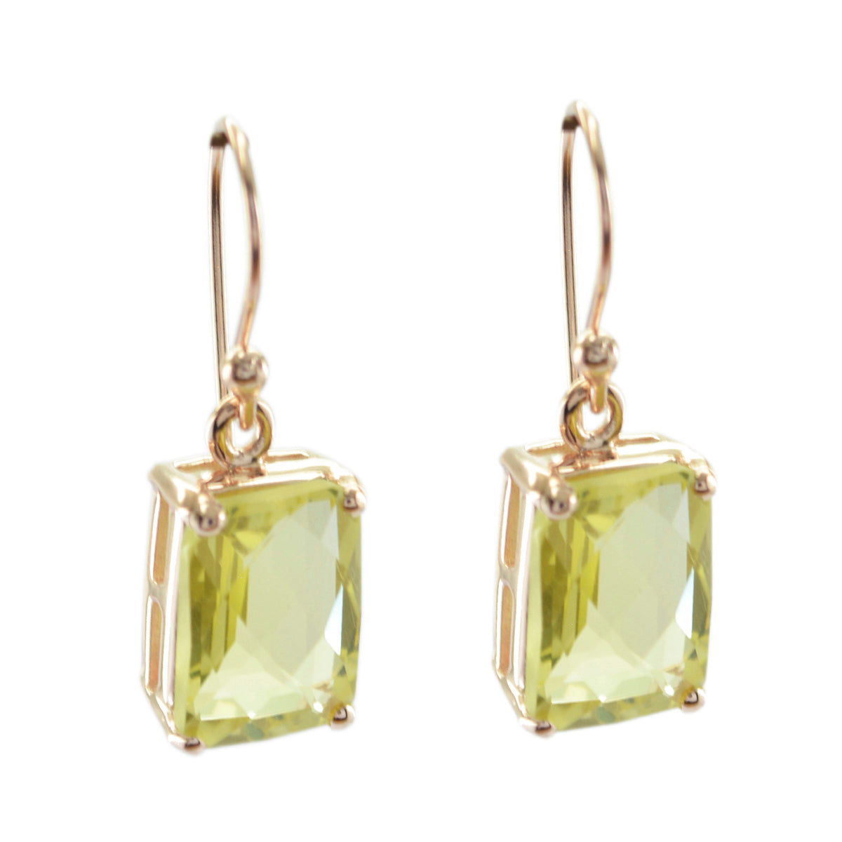 Skylar Yellow Featherlight Solitaire Dangle Earring Lemon Quartz Yellow Dangle