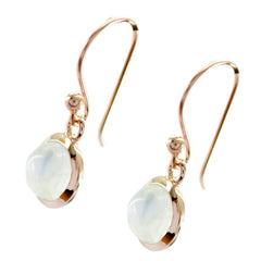 Nova White Dainty Solitaire Dangle Earring
