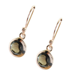Olivia Brown Dainty Solitaire Dangle Earring