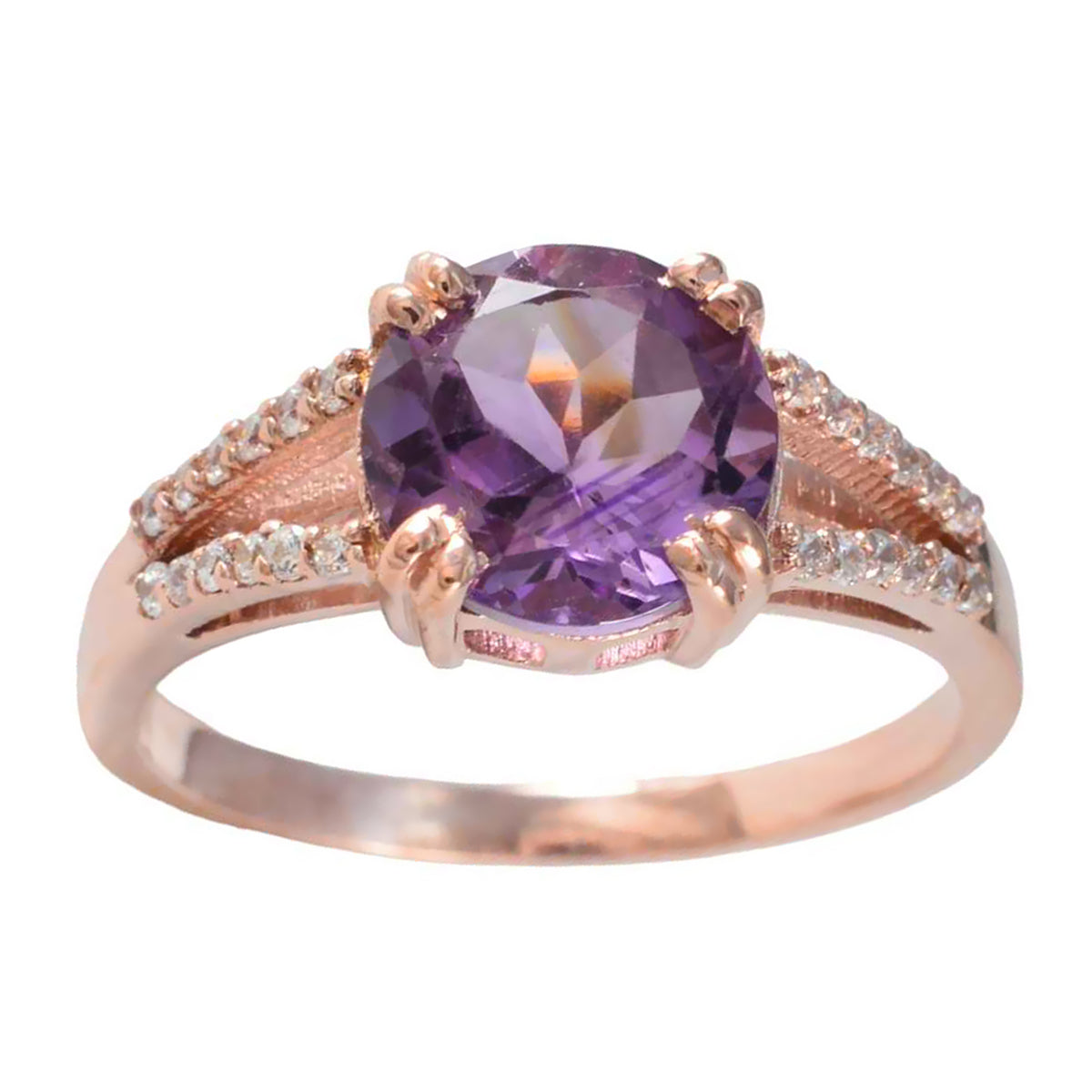 Aurora Love Purple Halo Ring