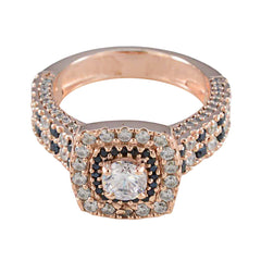 Jiwoo Romantic Blue Halo Ring Blue Sapphire CZ Blue