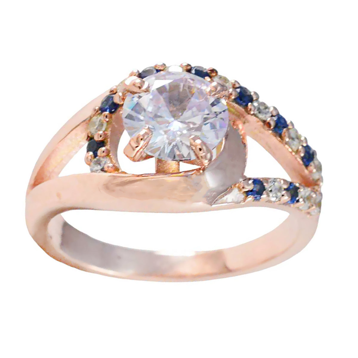 Chen wedding Blue Halo Ring