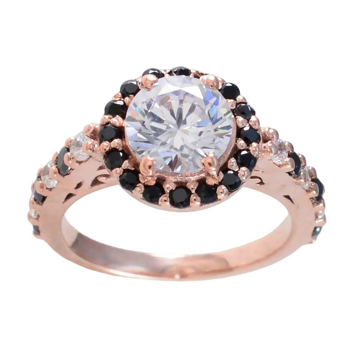 Claire Engagement Blue Halo Ring
