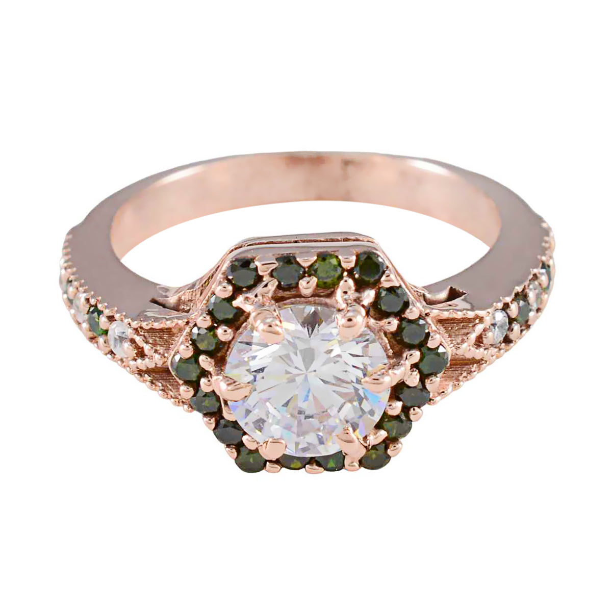 Priya valentine Blue Halo Ring Blue Sapphire CZ Blue