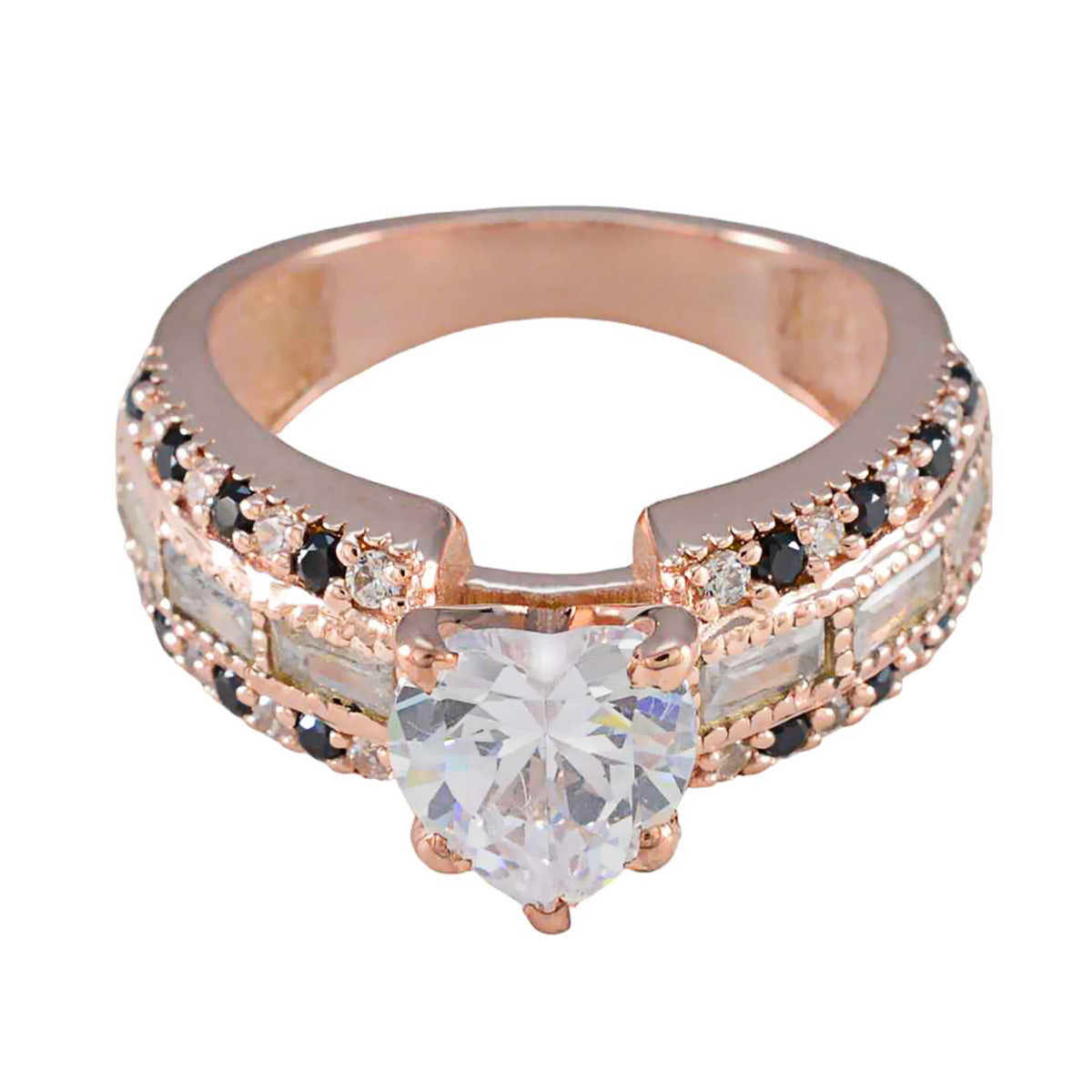 Saanvi Promise Blue Halo Ring Blue Sapphire CZ Blue